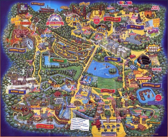 Alton Towers Info Park Maps Theme Park Galaxy - Gambaran